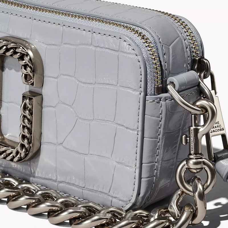 Сумка Marc Jacobs Snapshot The Croc-embossed – Quarry