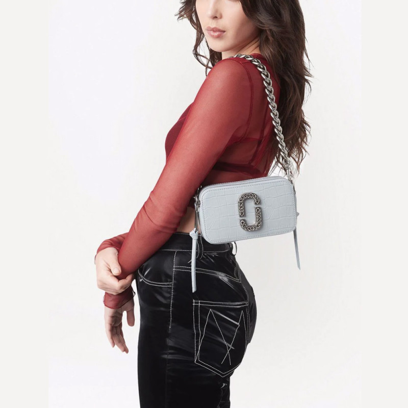 Сумка Marc Jacobs Snapshot The Croc-embossed – Quarry