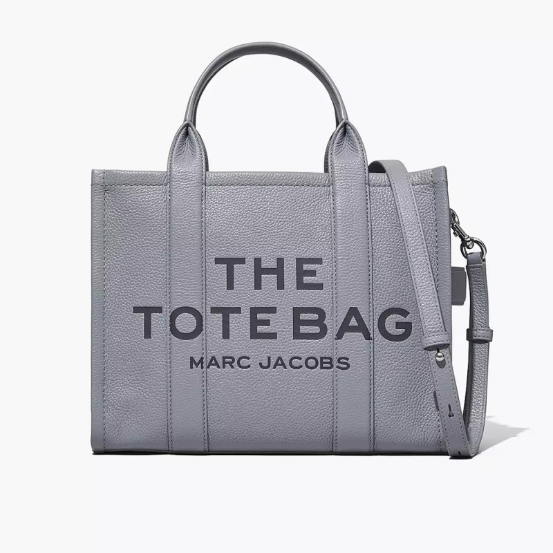 Сумка Marc Jacobs The Leather Medium Tote Bag – Wolf Grey