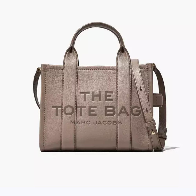 Marc Jacobs The Leather Small Tote Bag – Cement