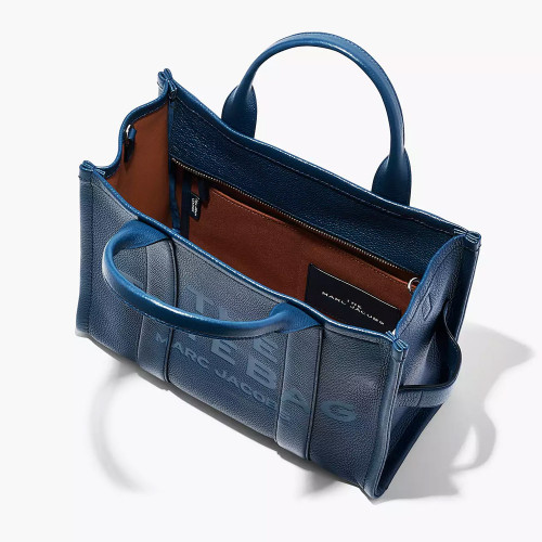 Сумка Marc Jacobs The Leather Medium Tote Bag – Blue Sea