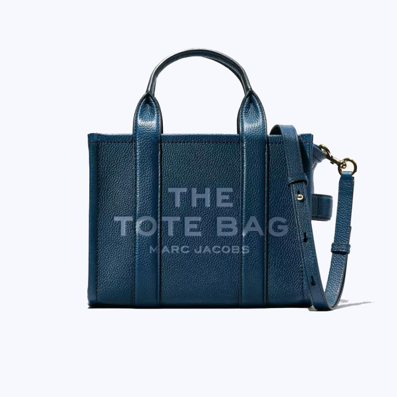 Marc Jacobs The Leather Small Tote Bag – Blue Sea