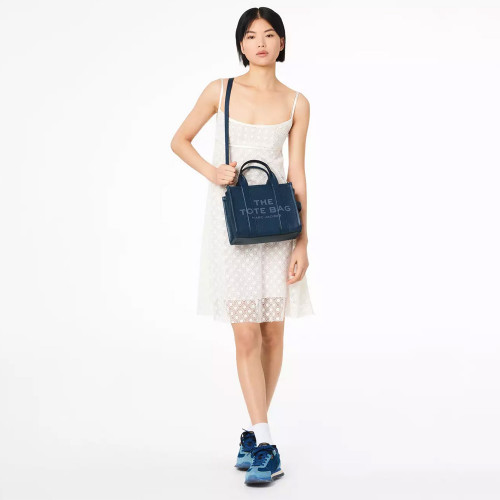  Сумка Marc Jacobs The Leather Small Tote Bag – Blue Sea