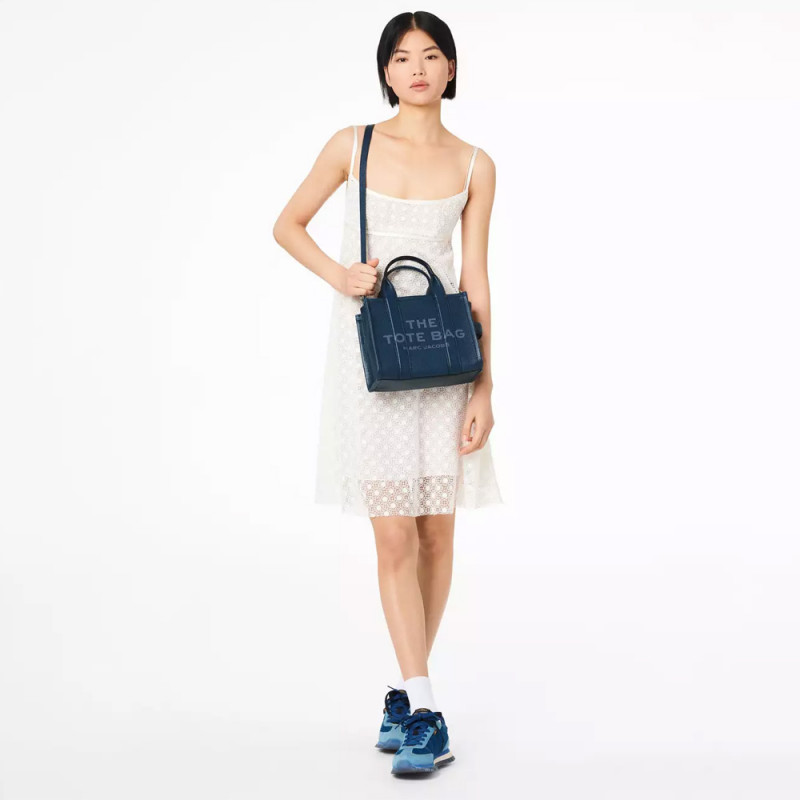 Marc Jacobs The Leather Small Tote Bag – Blue Sea