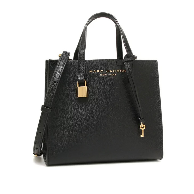 Marc Jacobs The Leather Mini Grind Tote Bag - Black