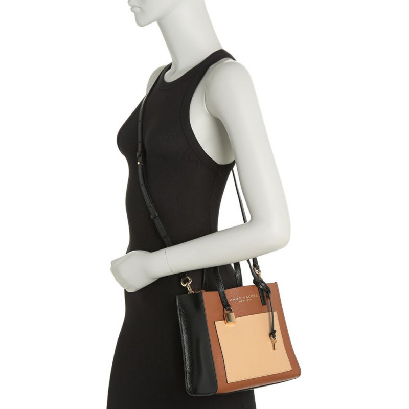Marc Jacobs The Leather Mini Grind Tote Bag - Chocolate Truffle