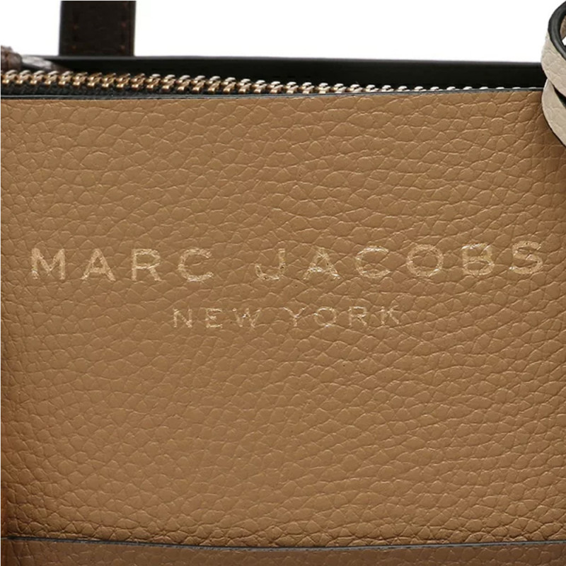 Marc Jacobs The Leather Mini Grind Tote Bag - Iced Coffee Multi