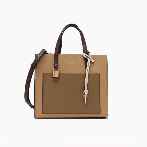 Сумка Marc Jacobs The Leather Mini Grind Tote Bag - Iced Coffee Multi