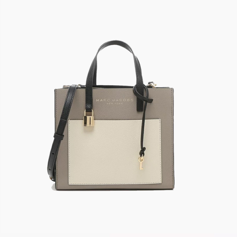 Marc Jacobs The Leather Mini Grind Tote Bag - Loam Soil