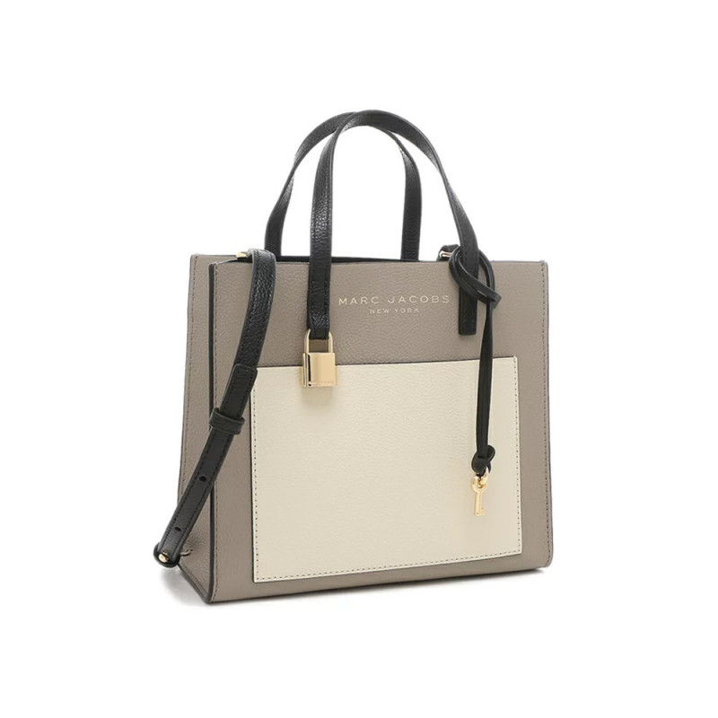 Marc Jacobs The Leather Mini Grind Tote Bag - Loam Soil