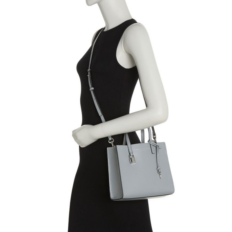 Marc Jacobs The Leather Mini Grind Tote Bag - Rock Grey