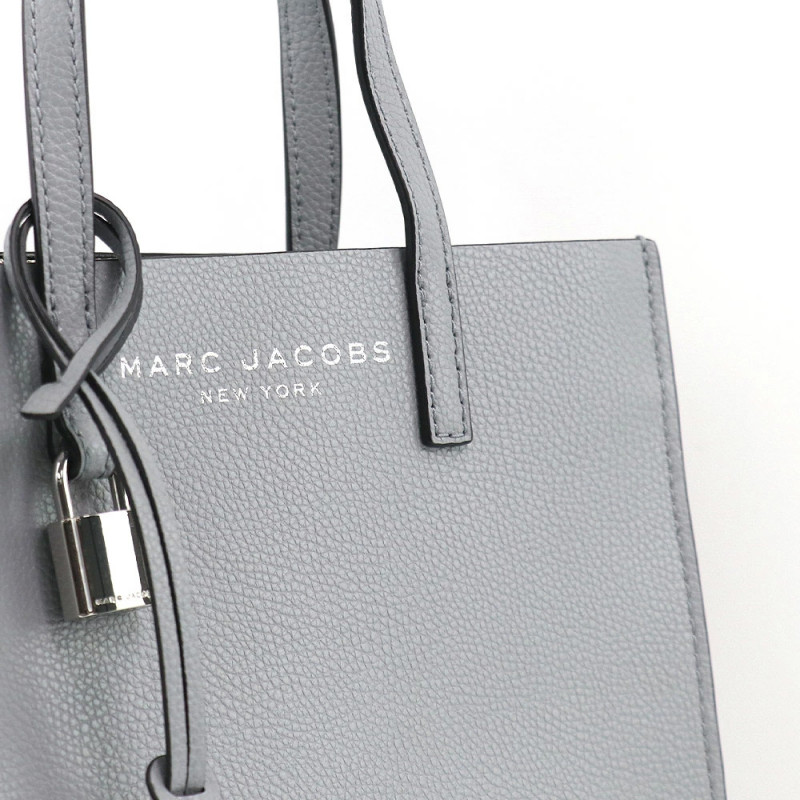 Marc Jacobs The Leather Mini Grind Tote Bag - Rock Grey