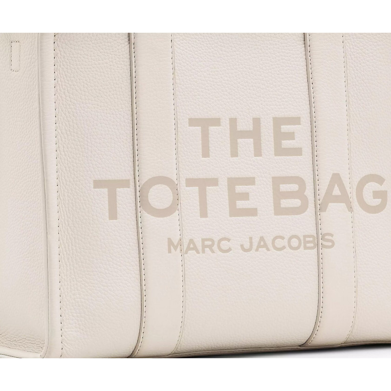 Сумка Marc Jacobs The Leather Medium Tote Bag – Cotton/Silver