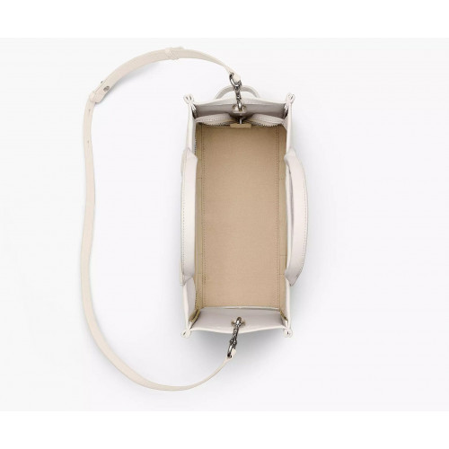 Сумка Marc Jacobs The Leather Medium Tote Bag – Cotton/Silver