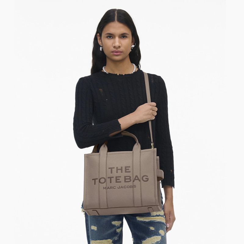 Сумка Marc Jacobs The Leather Medium Tote Bag – Cement