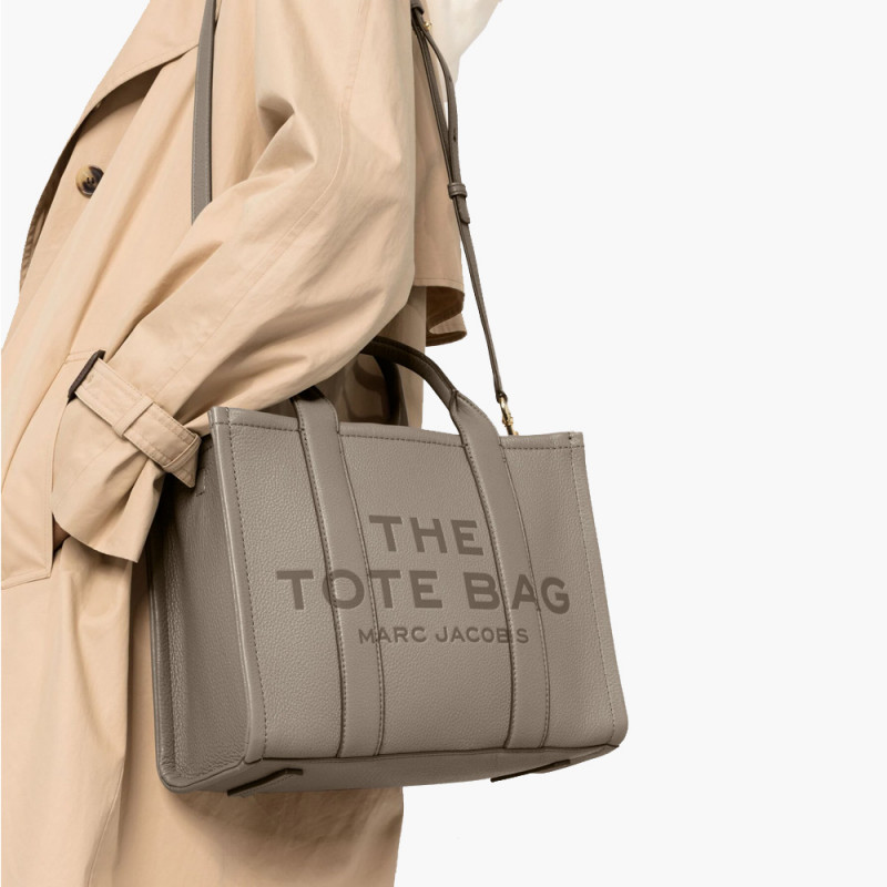 Сумка Marc Jacobs The Leather Medium Tote Bag – Cement