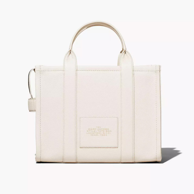 Сумка Marc Jacobs The Leather Medium Tote Bag – Cotton/Silver