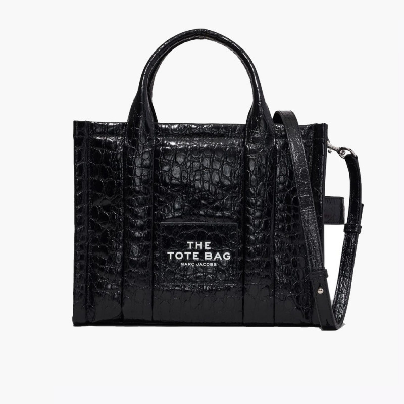 Сумка Marc Jacobs The Croc-Embossed Medium Tote Bag – Black