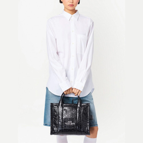 Сумка Marc Jacobs The Croc-Embossed Medium Tote Bag – Black