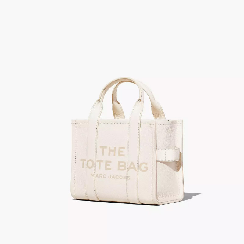 Marc Jacobs The Leather Small Tote Bag – Cotton/Silver