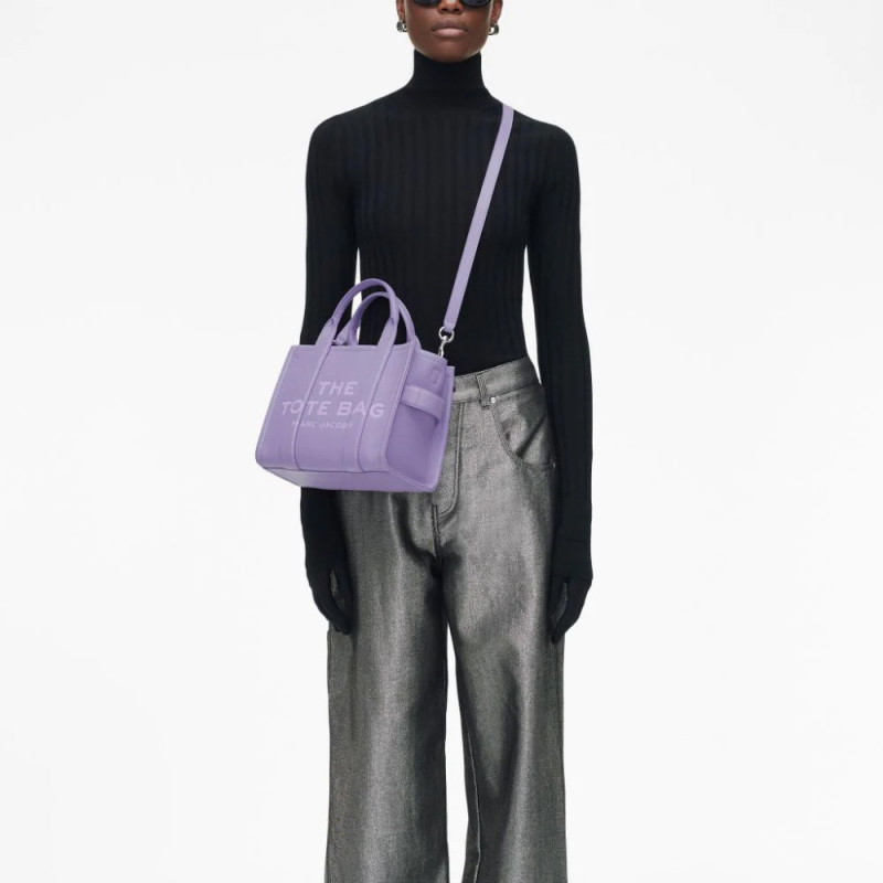 Marc Jacobs The Leather Small Tote Bag – Lavender