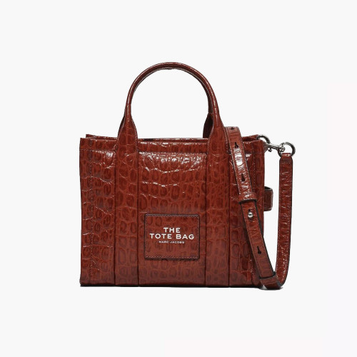 Сумка Marc Jacobs The Croc-Embossed Small Tote Bag – Spice Brown