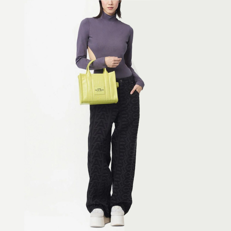 Marc Jacobs The Croc-Embossed Small Tote Bag – Tender Yellow