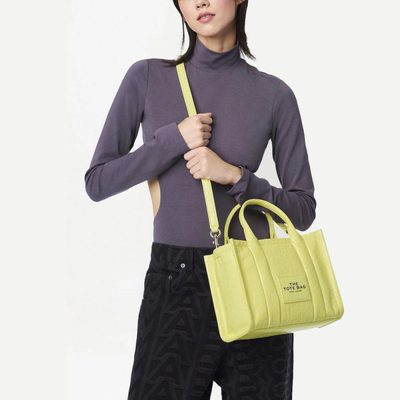 Marc Jacobs The Croc-Embossed Small Tote Bag – Tender Yellow