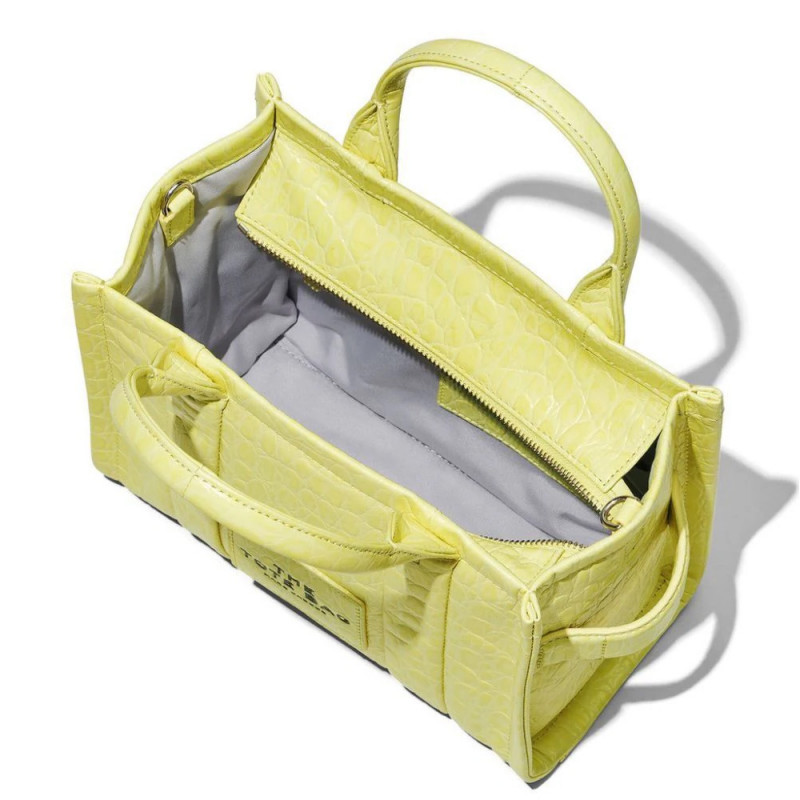 Marc Jacobs The Croc-Embossed Small Tote Bag – Tender Yellow