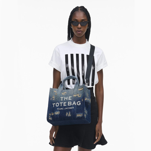 Сумка Marc Jacobs The Rip And Repair Denim Medium Tote Bag Punk Indigo