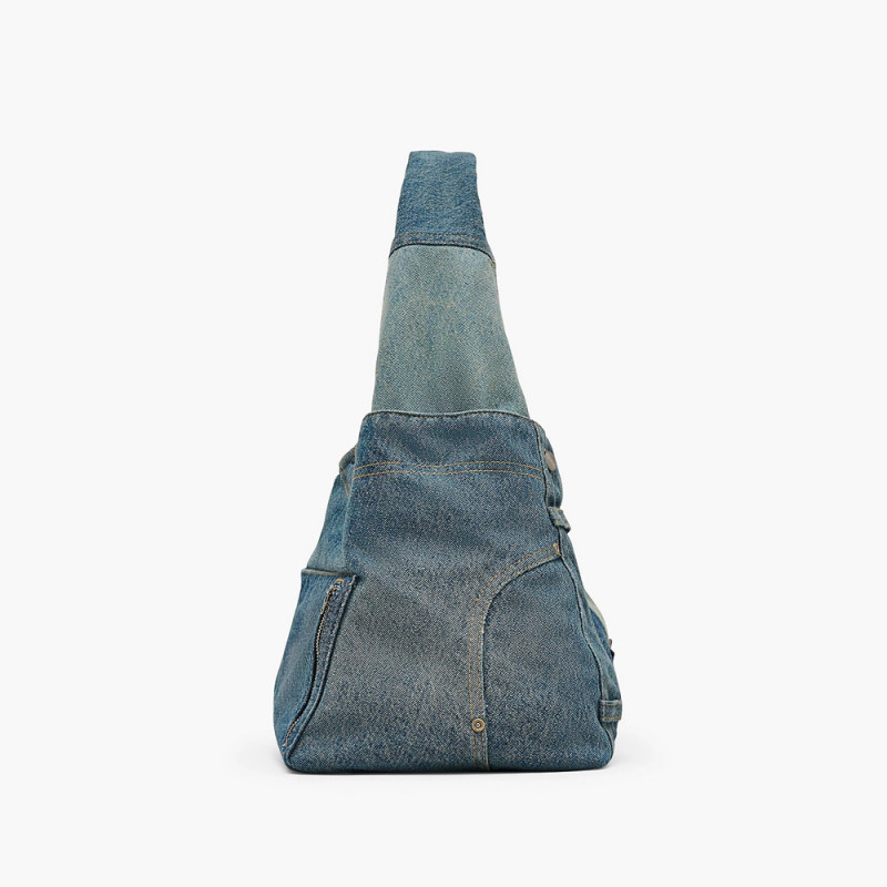 Сумка Marc Jacobs The Deconstructed Denim Sack Bag Indigo Multi